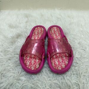 Dior Pink Slide Sandals
